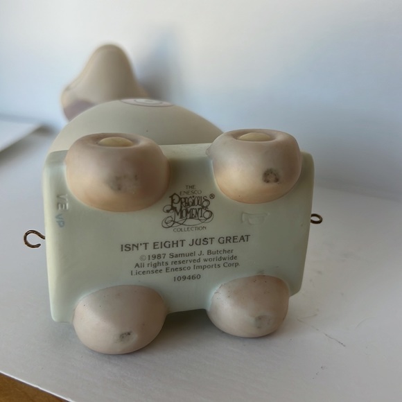 Precious Moments Train 1987 Age 8 Isnt Eight Just Great  142028 Figurine - Picture 5 of 5